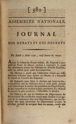 Journal des débats et des décrets Montag 9. August 1790