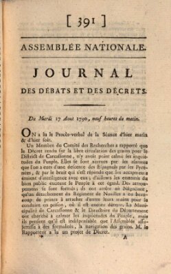 Journal des débats et des décrets Dienstag 17. August 1790