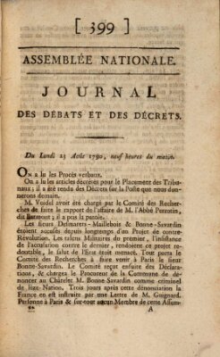 Journal des débats et des décrets Montag 23. August 1790
