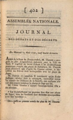 Journal des débats et des décrets Mittwoch 25. August 1790