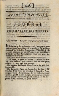 Journal des débats et des décrets Freitag 10. September 1790