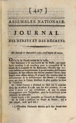 Journal des débats et des décrets Samstag 11. September 1790