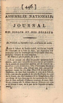 Journal des débats et des décrets Freitag 24. September 1790