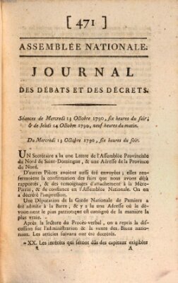 Journal des débats et des décrets Donnerstag 14. Oktober 1790