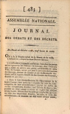 Journal des débats et des décrets Dienstag 26. Oktober 1790