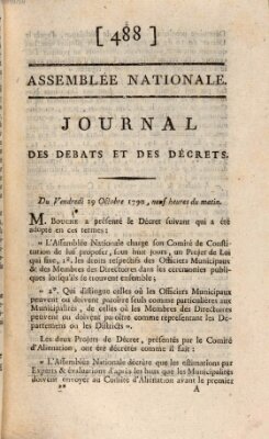 Journal des débats et des décrets Freitag 29. Oktober 1790