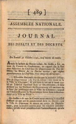 Journal des débats et des décrets Samstag 30. Oktober 1790