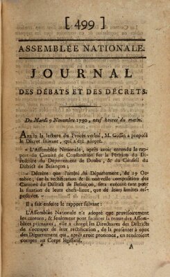 Journal des débats et des décrets Dienstag 9. November 1790