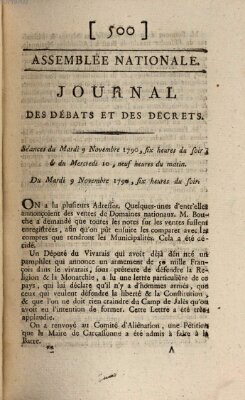 Journal des débats et des décrets Mittwoch 10. November 1790