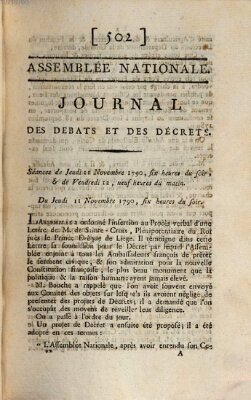 Journal des débats et des décrets Freitag 12. November 1790