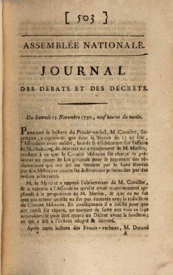 Journal des débats et des décrets Samstag 13. November 1790