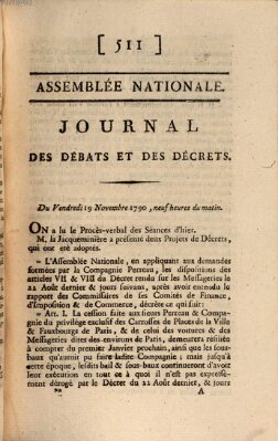 Journal des débats et des décrets Freitag 19. November 1790