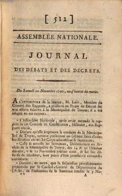 Journal des débats et des décrets Samstag 20. November 1790