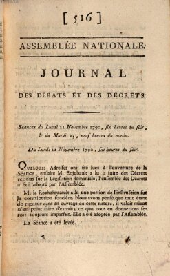 Journal des débats et des décrets Dienstag 23. November 1790