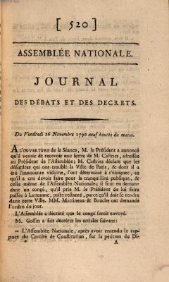 Journal des débats et des décrets Freitag 26. November 1790