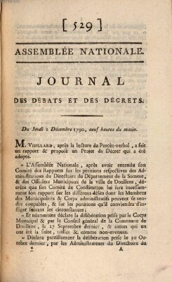 Journal des débats et des décrets Donnerstag 2. Dezember 1790