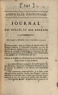 Journal des débats et des décrets Montag 13. Dezember 1790