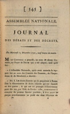 Journal des débats et des décrets Mittwoch 15. Dezember 1790