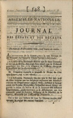 Journal des débats et des décrets Samstag 18. Dezember 1790