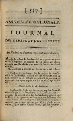 Journal des débats et des décrets Freitag 24. Dezember 1790