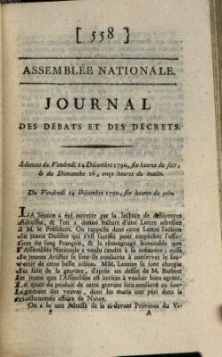 Journal des débats et des décrets Freitag 24. Dezember 1790