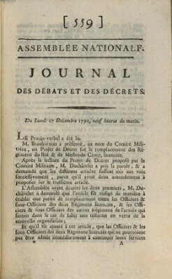 Journal des débats et des décrets Montag 27. Dezember 1790