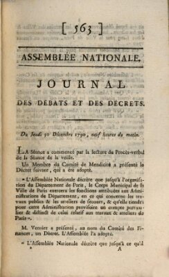 Journal des débats et des décrets Donnerstag 30. Dezember 1790