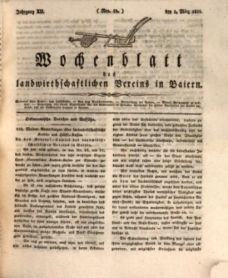 Wochenblatt des Landwirtschaftlichen Vereins in Bayern Dienstag 5. März 1822