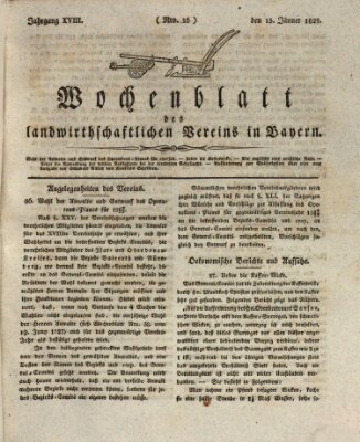 Wochenblatt des Landwirtschaftlichen Vereins in Bayern Dienstag 15. Januar 1828