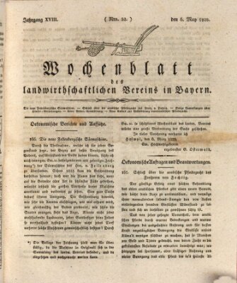 Wochenblatt des Landwirtschaftlichen Vereins in Bayern Dienstag 6. Mai 1828