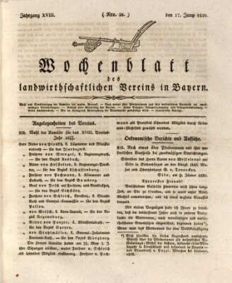 Wochenblatt des Landwirtschaftlichen Vereins in Bayern Dienstag 17. Juni 1828