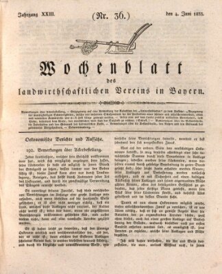 Wochenblatt des Landwirtschaftlichen Vereins in Bayern Dienstag 4. Juni 1833