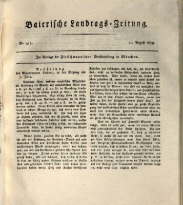 Baierische Landtags-Zeitung Mittwoch 11. August 1819