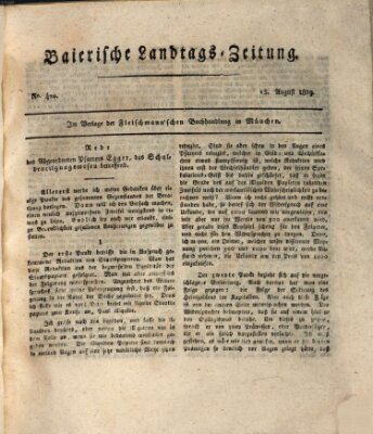 Baierische Landtags-Zeitung Sonntag 15. August 1819