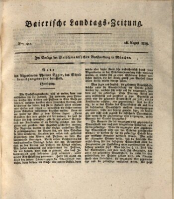 Baierische Landtags-Zeitung Montag 16. August 1819