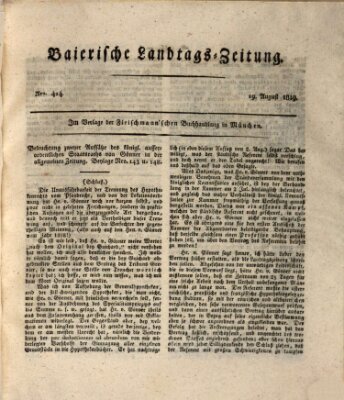 Baierische Landtags-Zeitung Donnerstag 19. August 1819