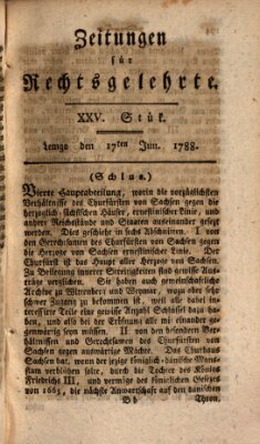 Zeitungen für Rechtsgelehrte Dienstag 17. Juni 1788