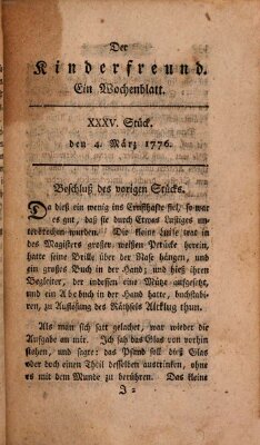 Der Kinderfreund Montag 4. März 1776