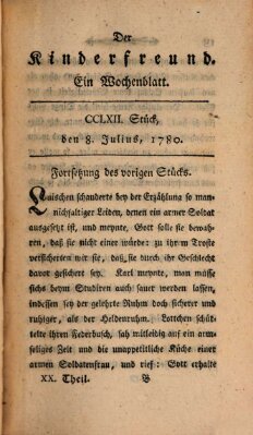 Der Kinderfreund Samstag 8. Juli 1780