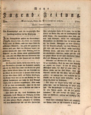 Neue Jugendzeitung (Bildungsblätter oder Zeitung für die Jugend) Montag 14. September 1812