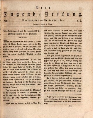 Neue Jugendzeitung (Bildungsblätter oder Zeitung für die Jugend) Montag 21. September 1812