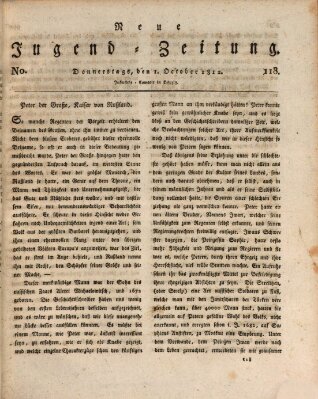 Neue Jugendzeitung (Bildungsblätter oder Zeitung für die Jugend) Donnerstag 1. Oktober 1812