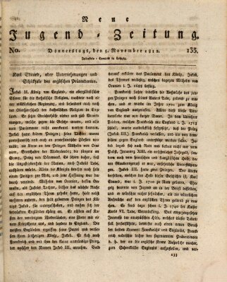 Neue Jugendzeitung (Bildungsblätter oder Zeitung für die Jugend) Donnerstag 5. November 1812