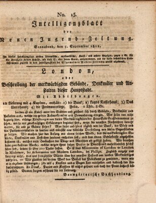 Neue Jugendzeitung (Bildungsblätter oder Zeitung für die Jugend) Samstag 5. September 1812