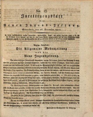 Neue Jugendzeitung (Bildungsblätter oder Zeitung für die Jugend) Samstag 26. Dezember 1812