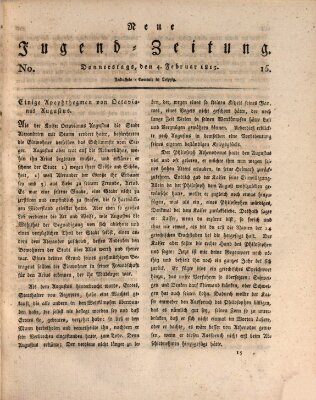 Neue Jugendzeitung (Bildungsblätter oder Zeitung für die Jugend) Donnerstag 4. Februar 1813