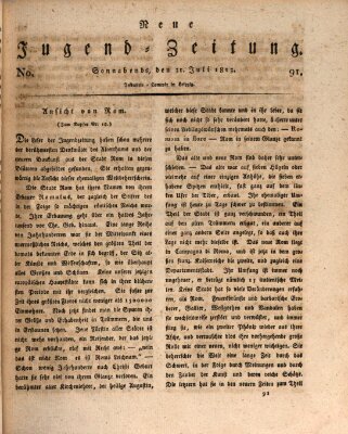 Neue Jugendzeitung (Bildungsblätter oder Zeitung für die Jugend) Samstag 31. Juli 1813