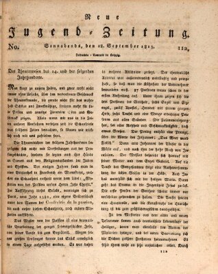 Neue Jugendzeitung (Bildungsblätter oder Zeitung für die Jugend) Samstag 18. September 1813