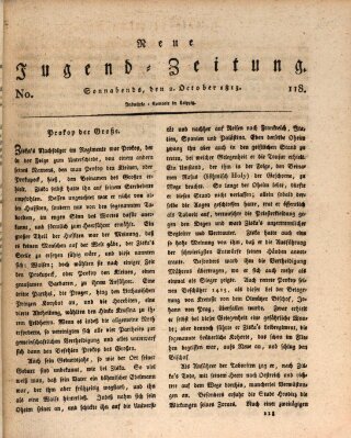 Neue Jugendzeitung (Bildungsblätter oder Zeitung für die Jugend) Samstag 2. Oktober 1813