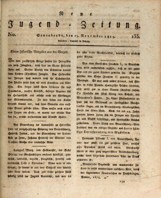 Neue Jugendzeitung (Bildungsblätter oder Zeitung für die Jugend) Samstag 13. November 1813